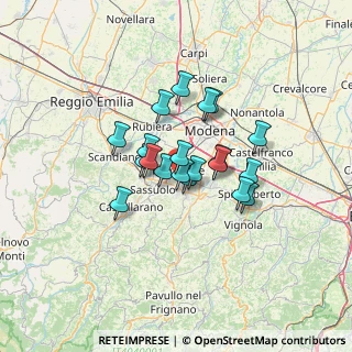 Mappa Via Modigliani, 41043 Formigine MO, Italia (9.3115)