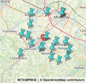 Mappa Via Modigliani, 41043 Formigine MO, Italia (7.7505)