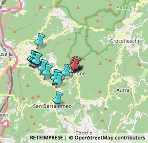 Mappa Piazza Italo Ghelfi, 16010 Savignone GE, Italia (1.3985)