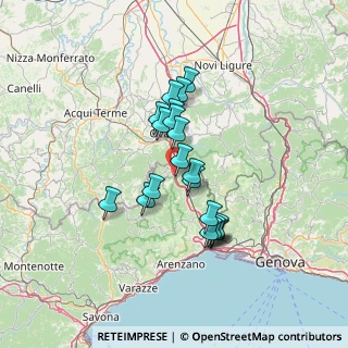 Mappa Via Edoardo Pizzorni, 16010 Rossiglione GE, Italia (10.9405)