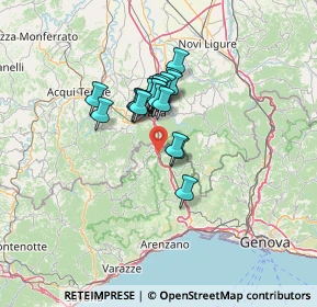 Mappa Via G. Airenta, 16010 Rossiglione GE, Italia (8.9545)