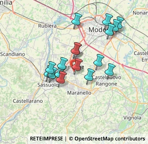 Mappa Via L. Ariosto, 41043 Formigine MO, Italia (6.16706)