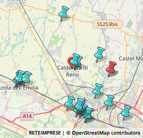 Mappa Via Dello Sport, 40012 Calderara di Reno BO, Italia (4.922)