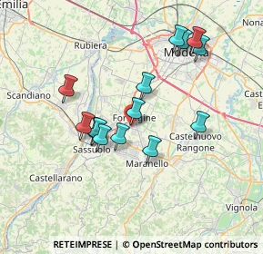 Mappa Via A. Coppi, 41043 Formigine MO, Italia (6.60786)