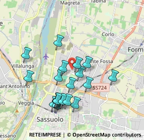 Mappa Via Sardegna, 41049 Sassuolo MO, Italia (1.8155)