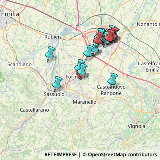 Mappa Via Graziosi, 41043 Formigine MO, Italia (7.4465)