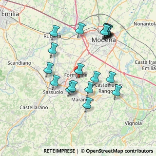 Mappa Via N. Nadi, 41043 Formigine MO, Italia (7.753)
