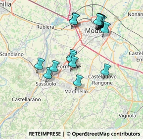 Mappa Via N. Nadi, 41043 Formigine MO, Italia (7.7105)