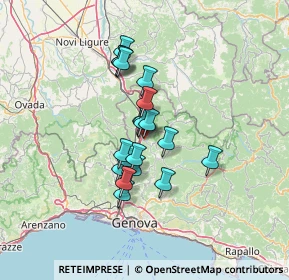 Mappa Localita' Isorelle, 16010 Savignone GE, Italia (9.608)