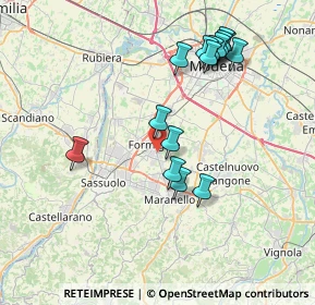 Mappa Via Alessandro Tassoni, 41043 Formigine MO, Italia (7.74133)