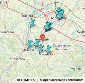 Mappa Via Alessandro Tassoni, 41043 Formigine MO, Italia (6.64143)