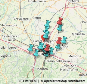 Mappa 40013 Castel Maggiore BO, Italia (9.6545)