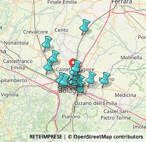 Mappa 40013 Castel Maggiore BO, Italia (9.64938)