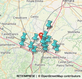 Mappa 40013 Castel Maggiore BO, Italia (9.98071)