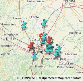 Mappa 40013 Castel Maggiore BO, Italia (11.33533)