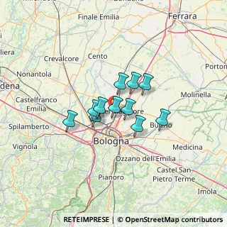 Mappa 40013 Castel Maggiore BO, Italia (8.21545)
