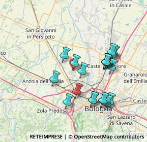 Mappa Via Grandi, 40012 Calderara di Reno BO, Italia (7.153)