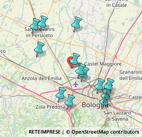 Mappa Via Grandi, 40012 Calderara di Reno BO, Italia (8.035)