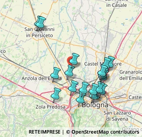 Mappa Via Grandi, 40012 Calderara di Reno BO, Italia (7.446)