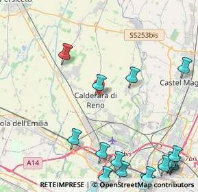 Mappa Via Grandi, 40012 Calderara di Reno BO, Italia (6.752)