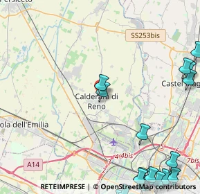 Mappa Via Grandi, 40012 Calderara di Reno BO, Italia (7.233)