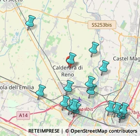 Mappa Via Grandi, 40012 Calderara di Reno BO, Italia (5.19412)