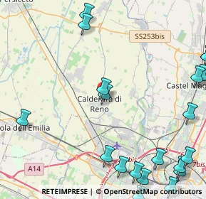 Mappa Via Grandi, 40012 Calderara di Reno BO, Italia (6.55)