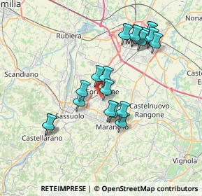 Mappa Via Giuseppe Fanin, 41043 Formigine MO, Italia (7.032)