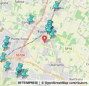 Mappa Via Giuseppe Fanin, 41043 Formigine MO, Italia (2.58688)