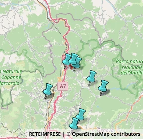 Mappa Via dell'Alberghino, 16010 Savignone GE, Italia (7.55545)
