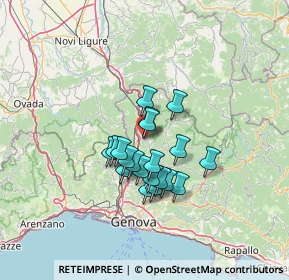 Mappa Via dell'Alberghino, 16010 Savignone GE, Italia (9.829)