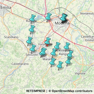 Mappa Via don Giuseppe Dossetti, 41043 Formigine MO, Italia (7.7115)