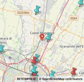 Mappa Via F.lli Rosselli, 40013 Castel Maggiore BO, Italia (6.75357)