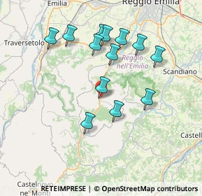 Mappa Via dei Cesari, 42030 Vezzano sul Crostolo RE, Italia (7.08538)