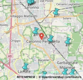 Mappa Via Raffaello Sanzio, 21042 Caronno Pertusella VA, Italia (2.97917)