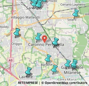 Mappa Via Raffaello Sanzio, 21042 Caronno Pertusella VA, Italia (2.747)