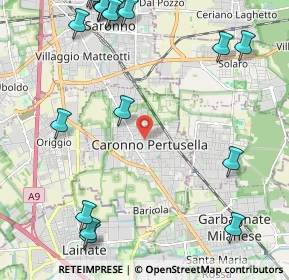 Mappa Via Raffaello Sanzio, 21042 Caronno Pertusella VA, Italia (3.118)