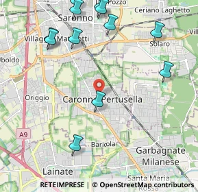 Mappa Via Raffaello Sanzio, 21042 Caronno Pertusella VA, Italia (2.6025)