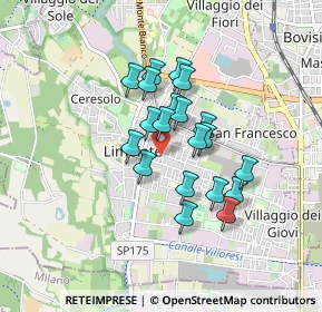 Mappa Via Adolfo Valentini, 20812 Limbiate MB, Italia (0.6415)