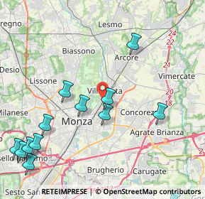 Mappa Via Flavio Gioia, 20852 Villasanta MB, Italia (5.41)