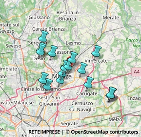 Mappa Via Flavio Gioia, 20852 Villasanta MB, Italia (6.12353)