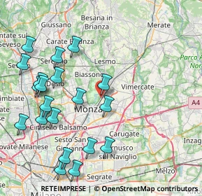 Mappa Via Flavio Gioia, 20852 Villasanta MB, Italia (9.468)