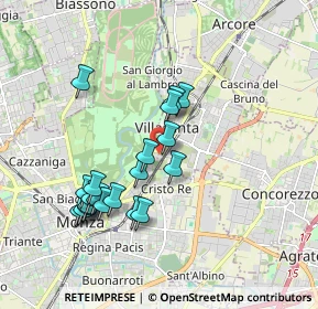 Mappa Via Flavio Gioia, 20852 Villasanta MB, Italia (1.7445)