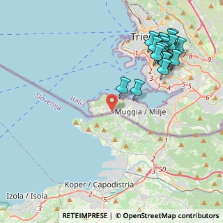 Mappa Località Chiampore, 34015 Muggia TS, Italia (4.95368)