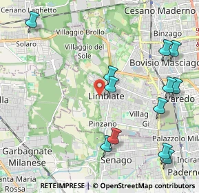 Mappa Via Belluno, 20812 Limbiate MB, Italia (2.48917)