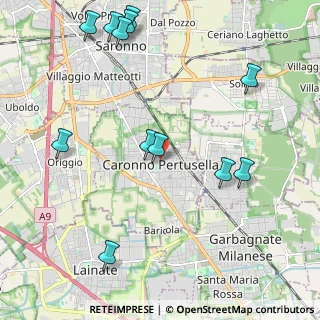 Mappa Via Bernardino Luini, 21042 Caronno Pertusella VA, Italia (2.56)