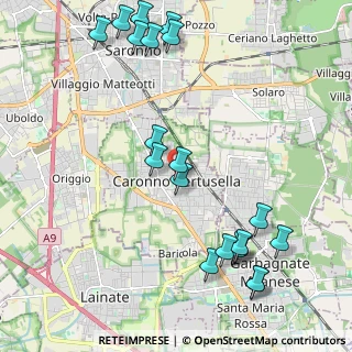 Mappa Via Bernardino Luini, 21042 Caronno Pertusella VA, Italia (2.534)