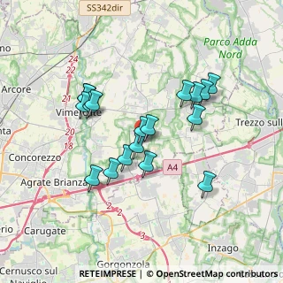 Mappa Via San Giovanni Bosco, 20876 Ornago MB, Italia (3.14167)