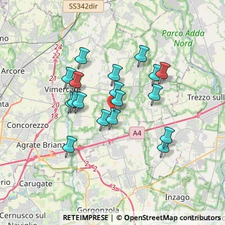 Mappa Via San Giovanni Bosco, 20876 Ornago MB, Italia (3.12056)