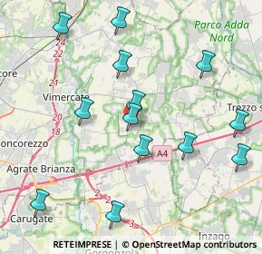 Mappa Via San Giovanni Bosco, 20876 Ornago MB, Italia (4.34231)